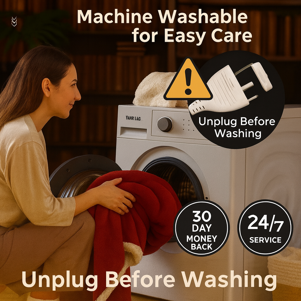 Heated Blanket with Foot Pockets