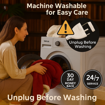 Heated Blanket with Foot Pockets