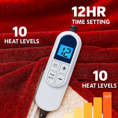 Heated Blanket with Foot Pockets